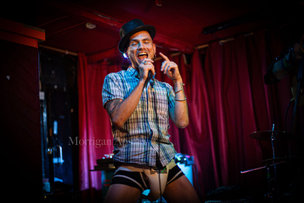 Music in our Underpants gig at the Thomas House former Restart member, queer punk